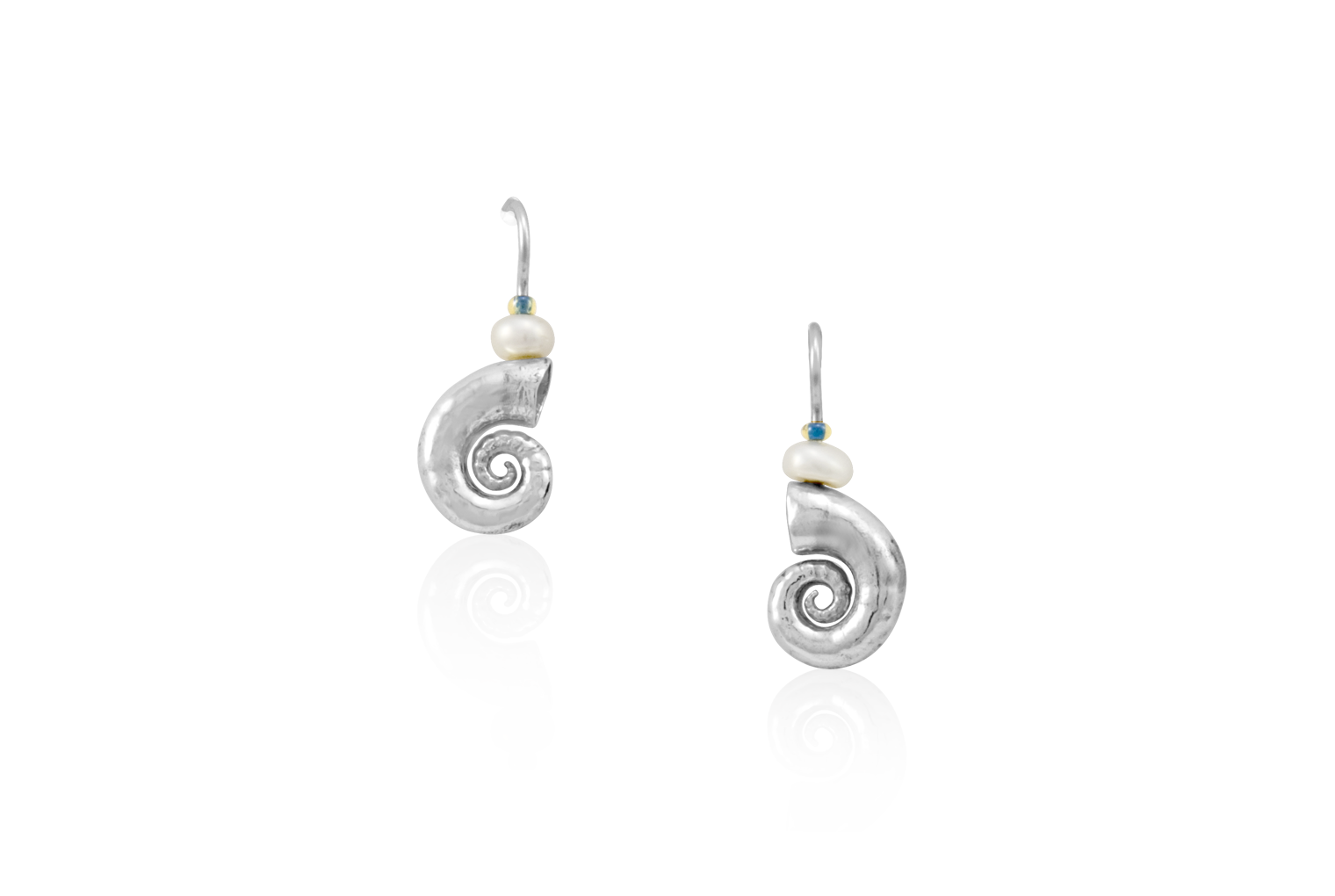 Spiral Shell Dangle Earrings | Mignon Faget | New Orleans Jewelry