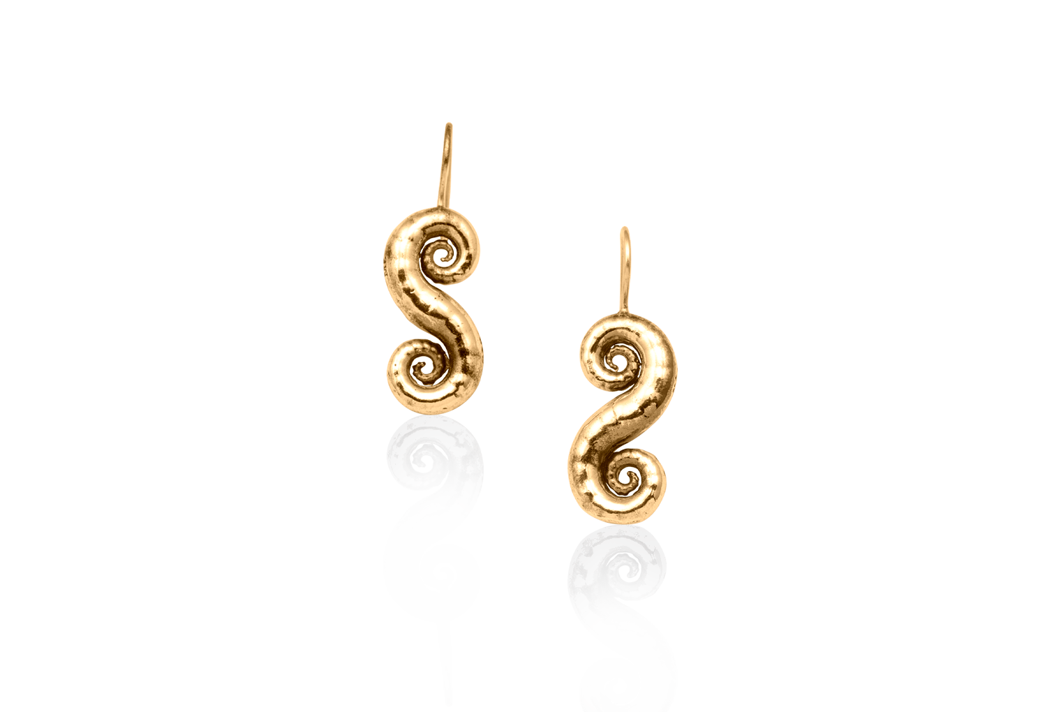 Spiral Shell Dangle Earrings