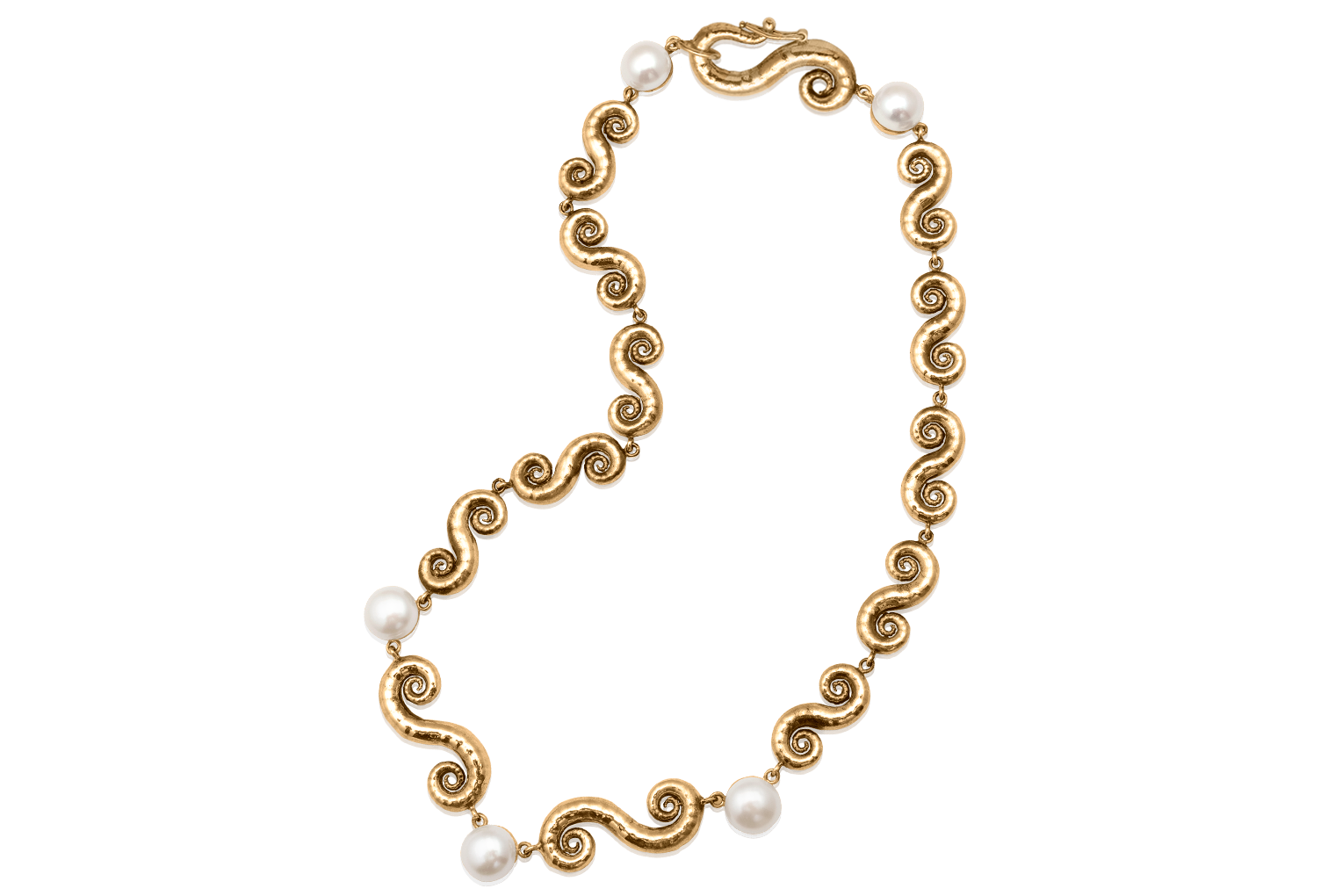 Spiral Shell Pearl Collar