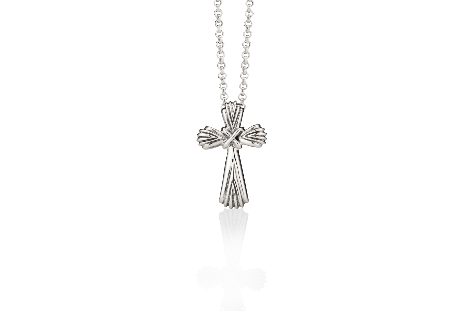 Scallop Cross Pendant