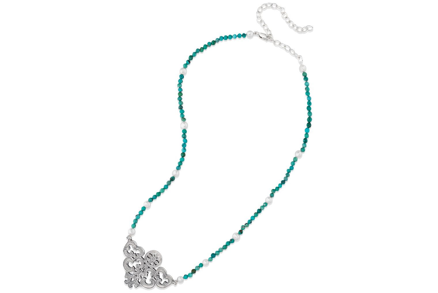 Scrollwork Turquoise Necklace