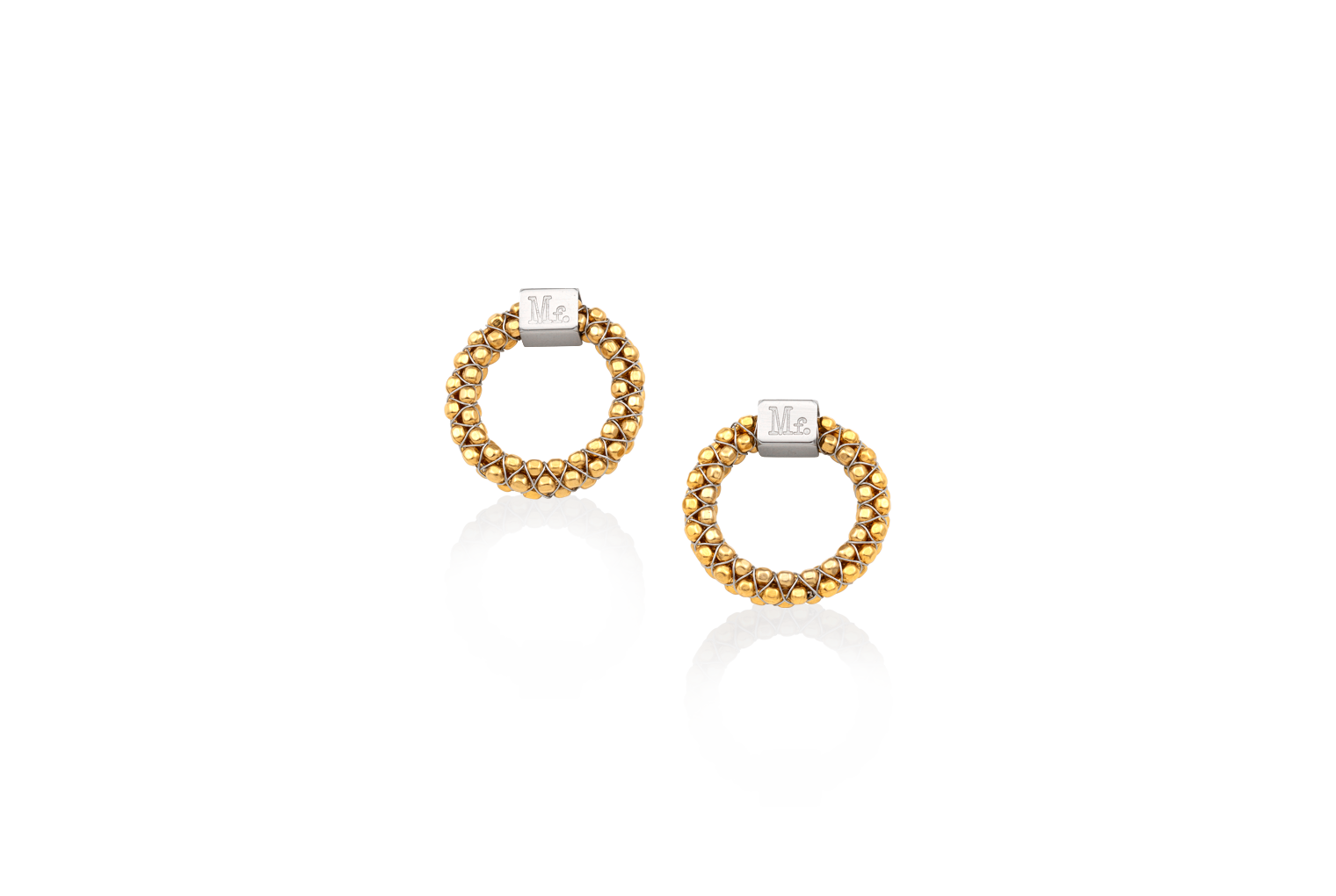 Halo Stud Earrings Gold Plated