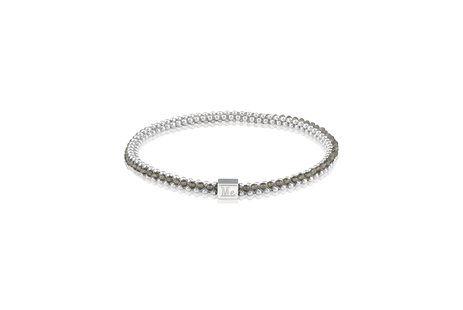 Halo Gemstone Bangle Grey Moonstone