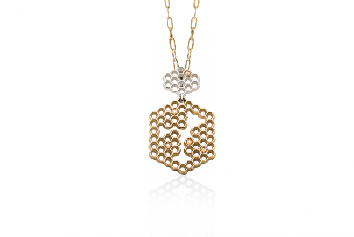 honey comb pendant