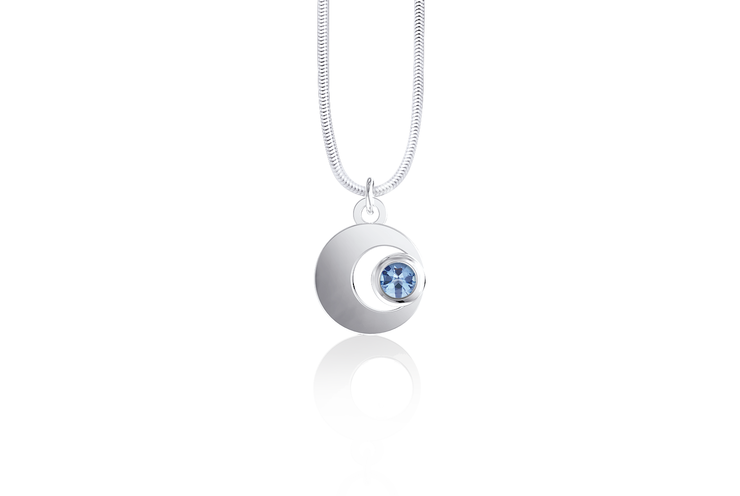 Crescent March Birthstone Amulet