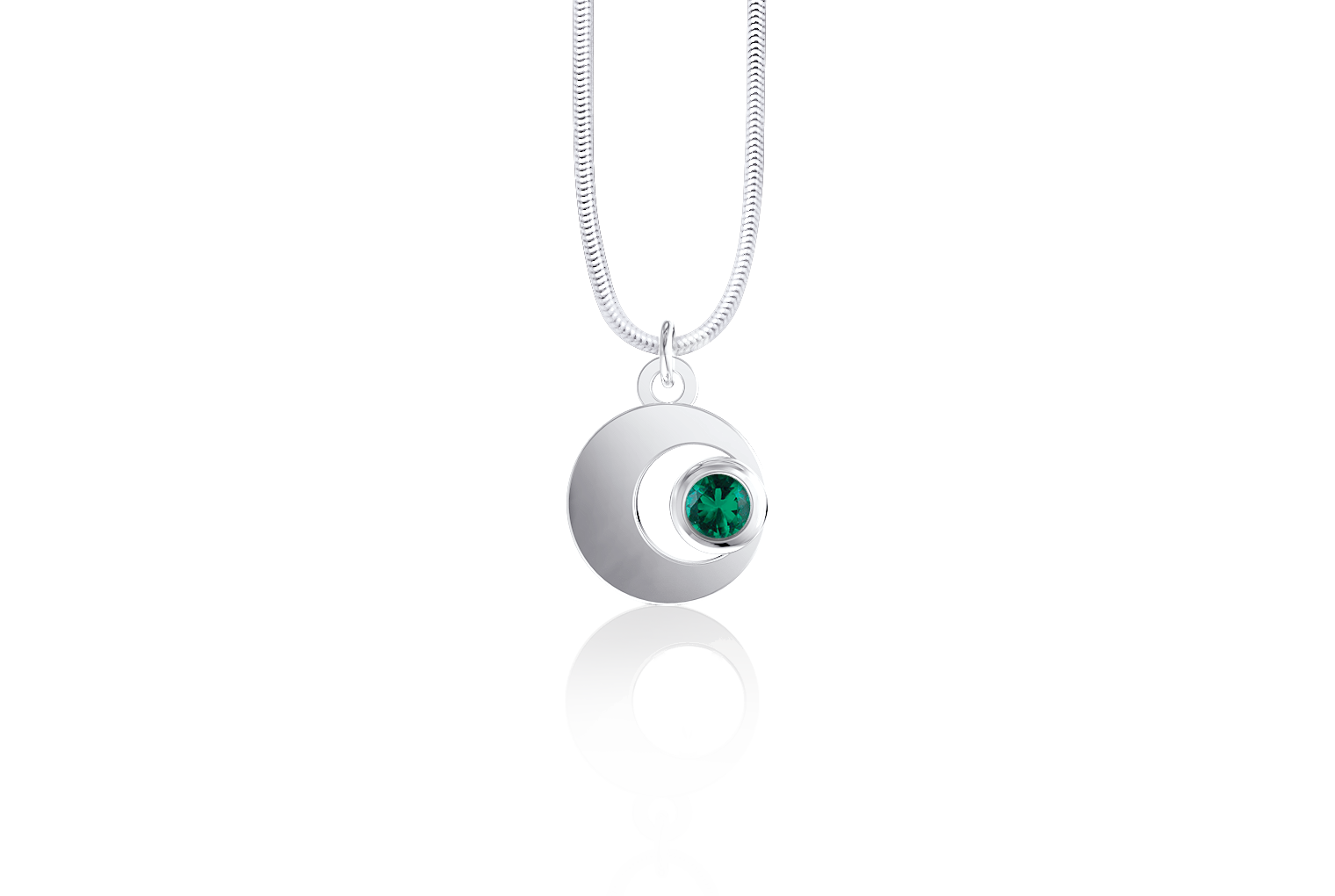 Crescent May Birthstone Amulet