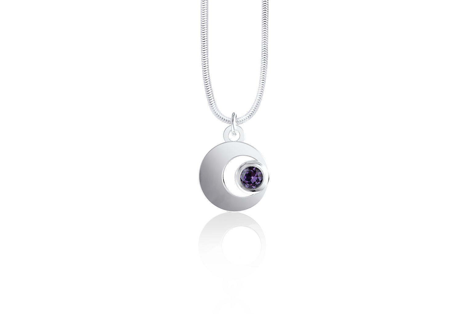 Crescent June Birthstone Amulet