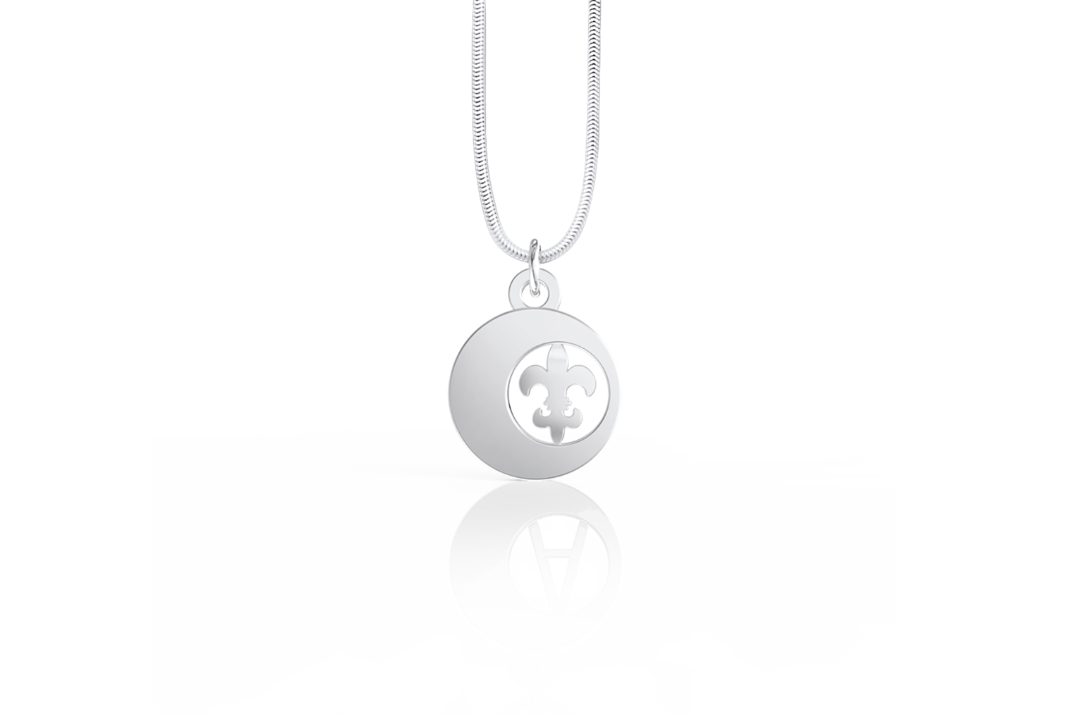 Crescent Fleur de Lis Amulet