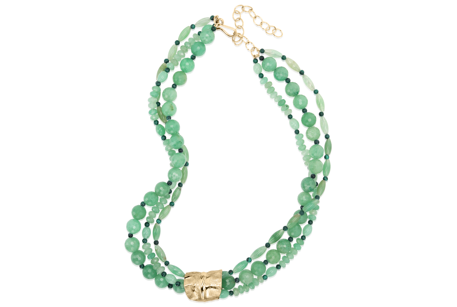 Banana Leaf Wrap Multistrand Necklace