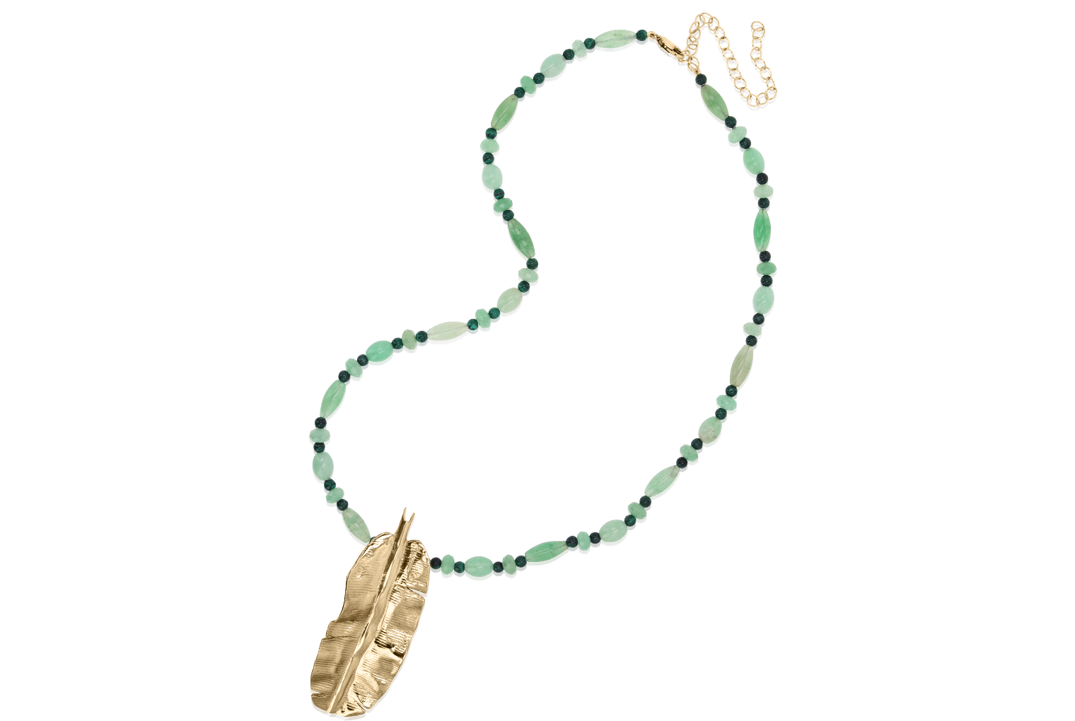 Banana Leaf Aventurine Necklace