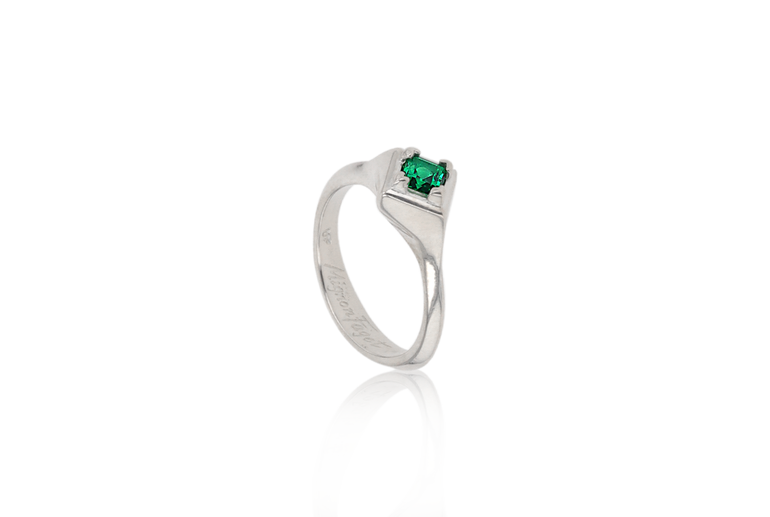 Neutral Ground Stacking Emerald Ring