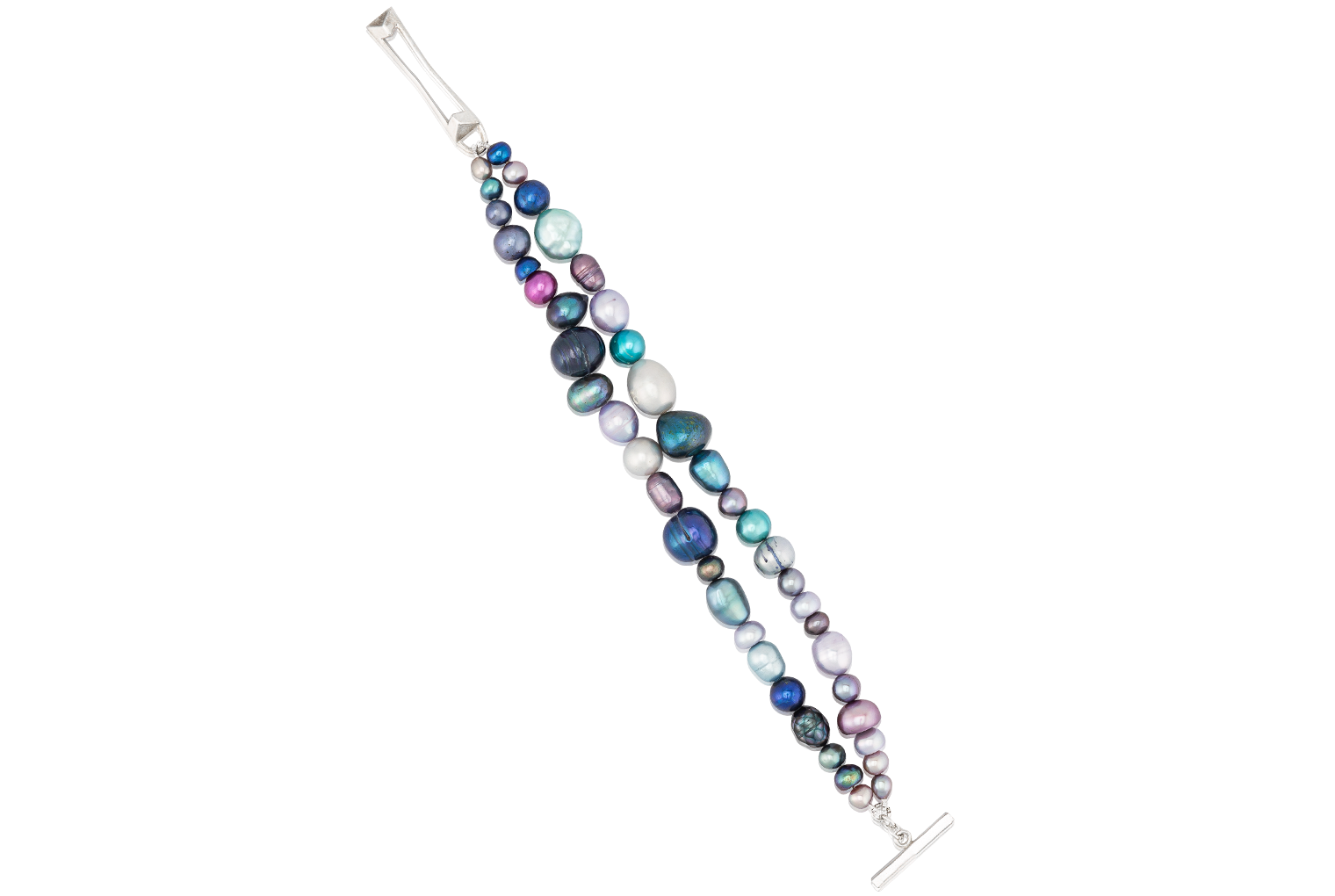 Cool Mixed Pearl Toggle Bracelet