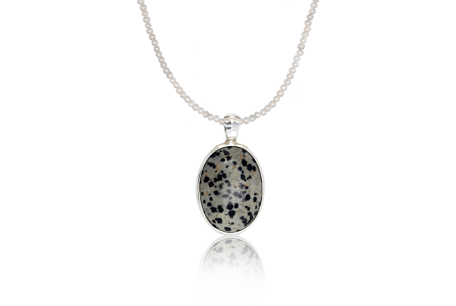 Pearl Enhancer Dalmatian Jasper Pendant