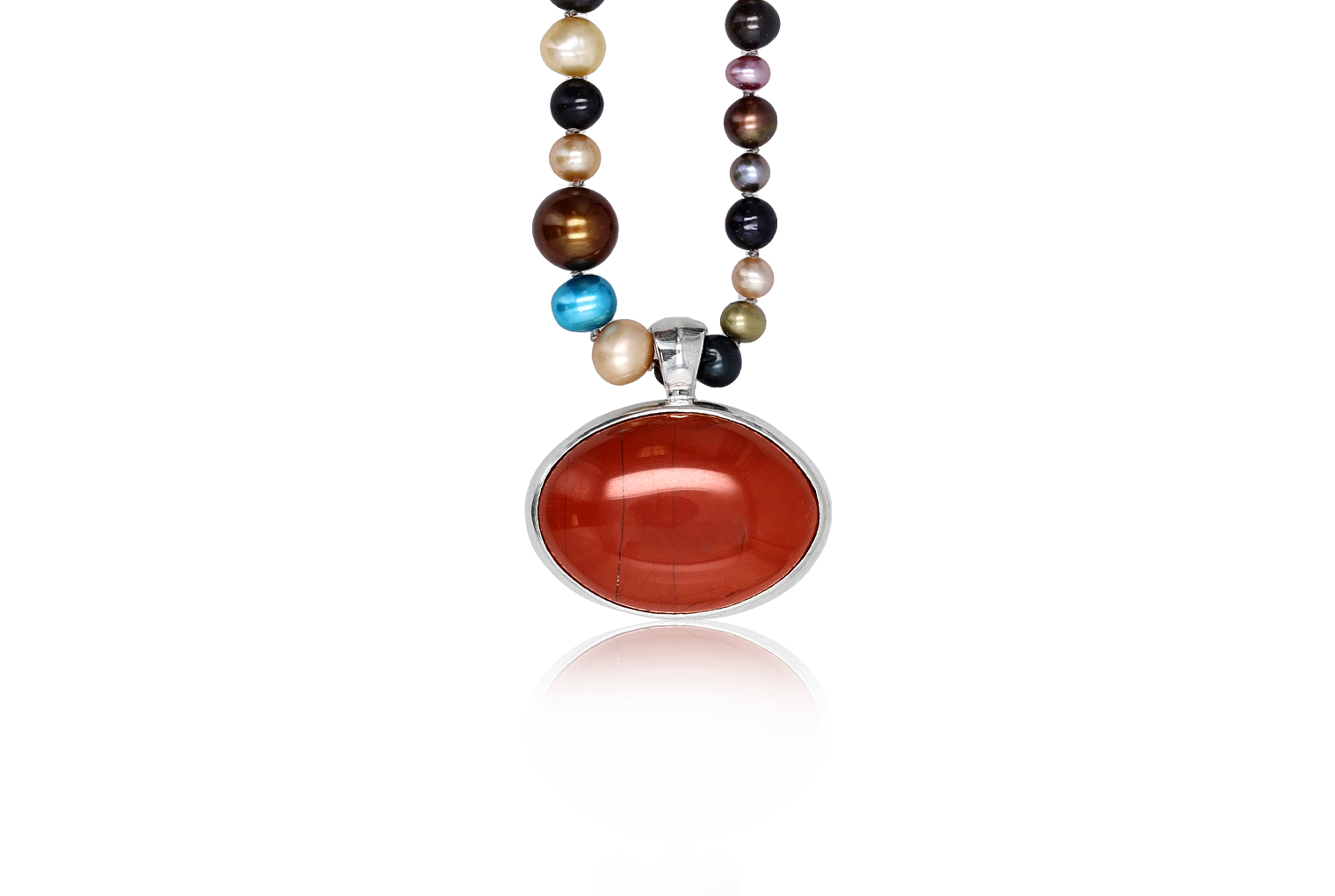 Pearl Enhancer Red Jasper Pendant