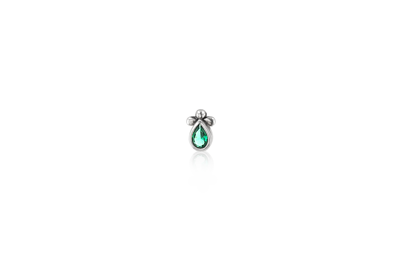 Ray Drop Emerald Earstud | Single