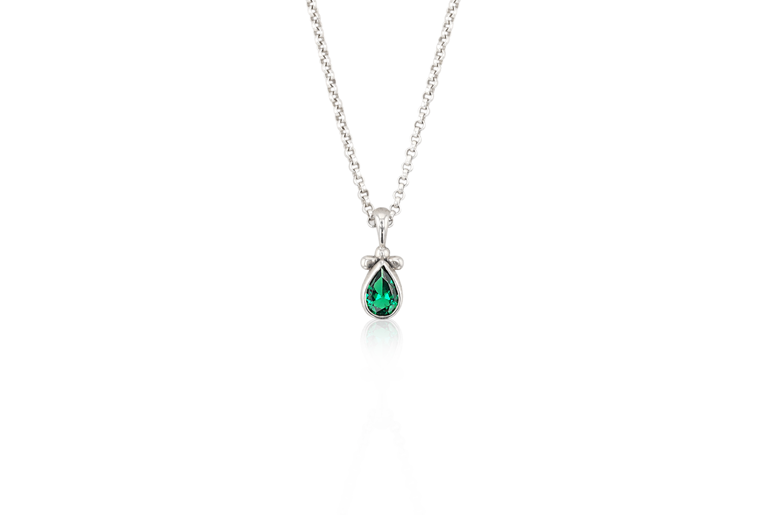 Ray Drop Emerald Pendant