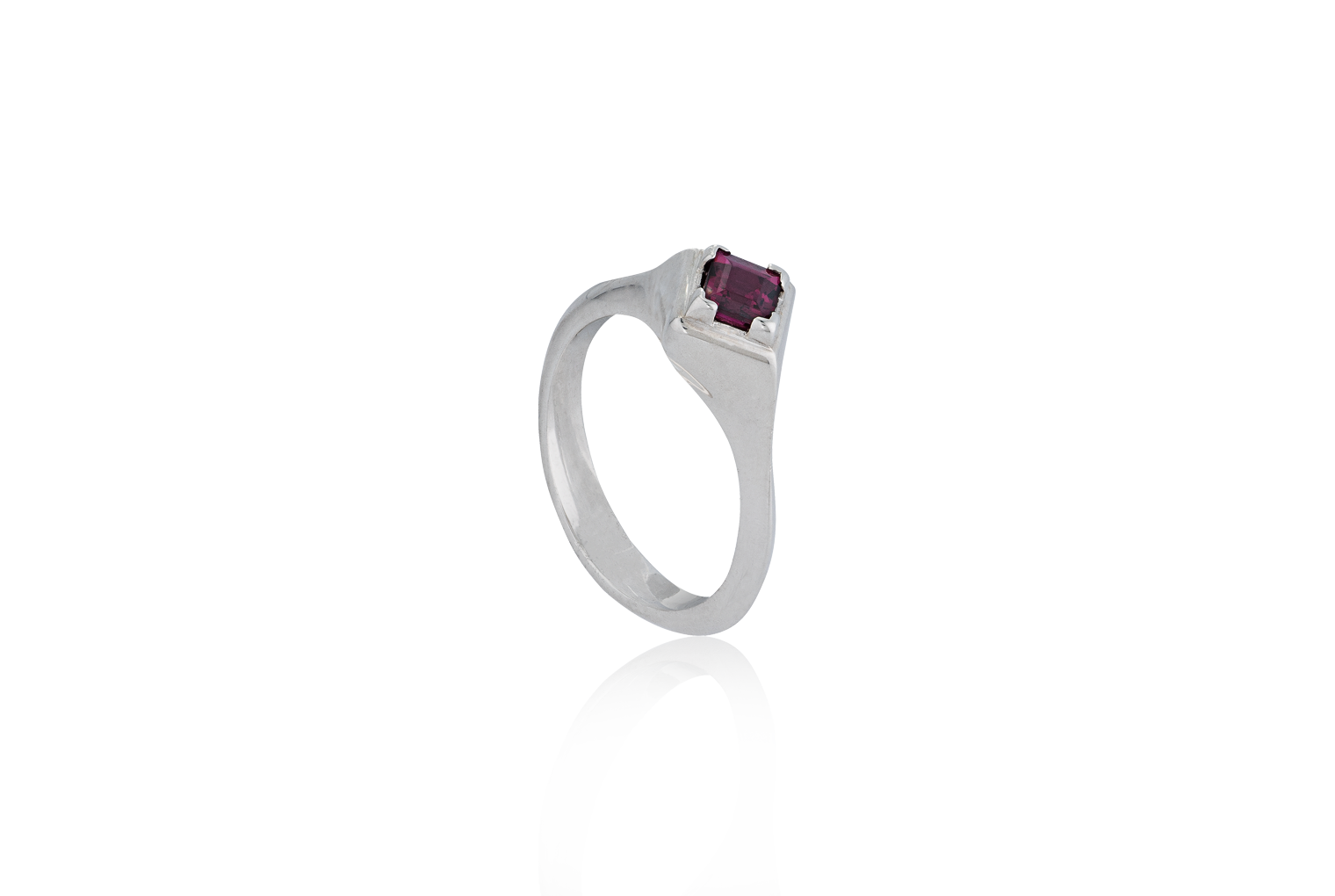 Neutral Ground Stacking Rhodolite Ring