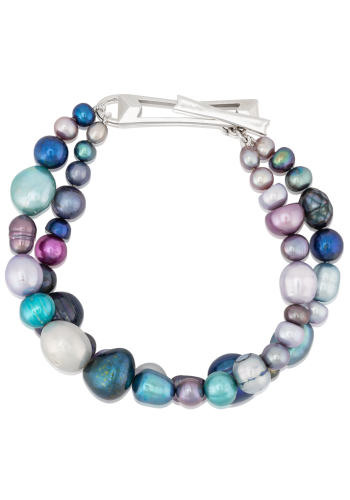 Cool Mixed Pearl Toggle Bracelet