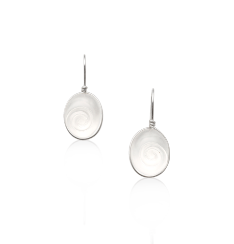 Crystal Moonsnail Dangle Earrings