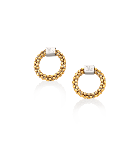 Halo Stud Earrings Gold Plated