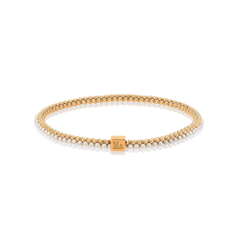 Halo Bangle Pearl Gold Plated