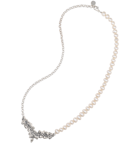 Jasmine Freshwater Pearl and Chain Necklace