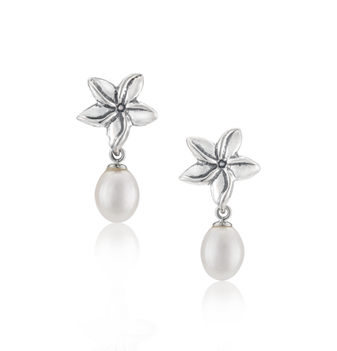 Jasmine Flower Freshwater Pearl Earrings