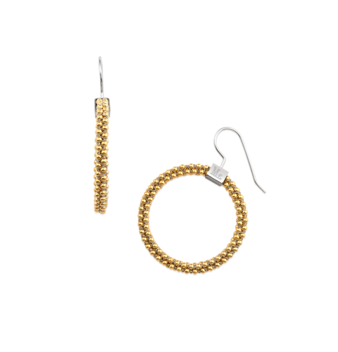 Halo Hoop Earrings Gold Plated