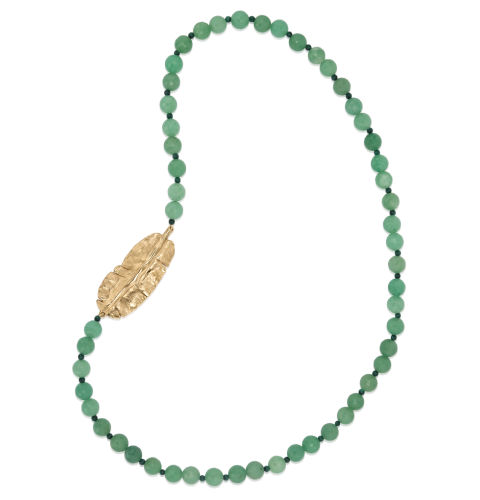 Banana Leaf Asymmetrical Necklace