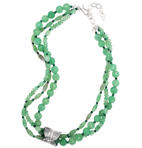 Banana Leaf Wrap Multistrand Necklace