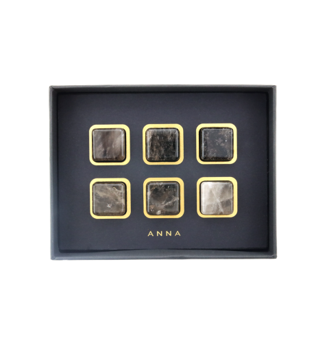 Anna New York Vida Whisky Gems - Smoky Quartz - Set of 6