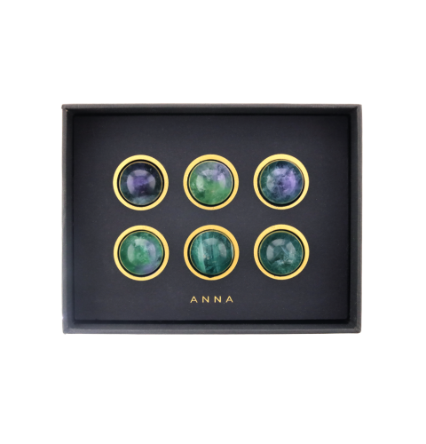 Anna New York Vida Wine Gems - Fluorite - Set of 6