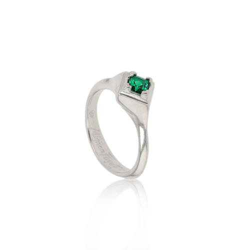 Neutral Ground Stacking Emerald Ring