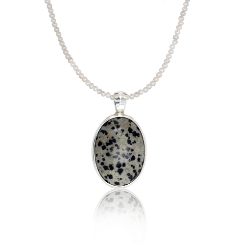 Pearl Enhancer Dalmatian Jasper Pendant