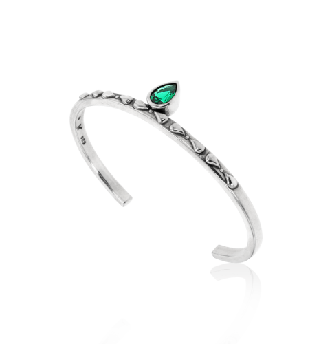 Ray Drop Emerald Cuff