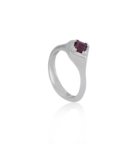 Neutral Ground Stacking Rhodolite Ring