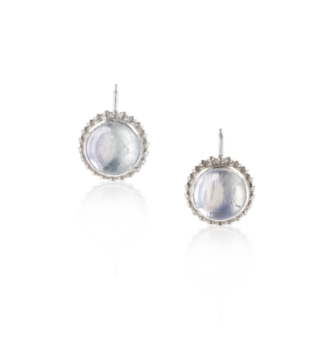 Crescent Moonstone Dangles